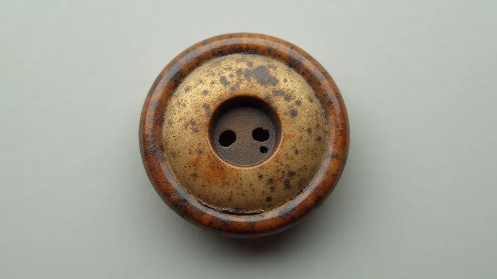 Detailed view of an antique button