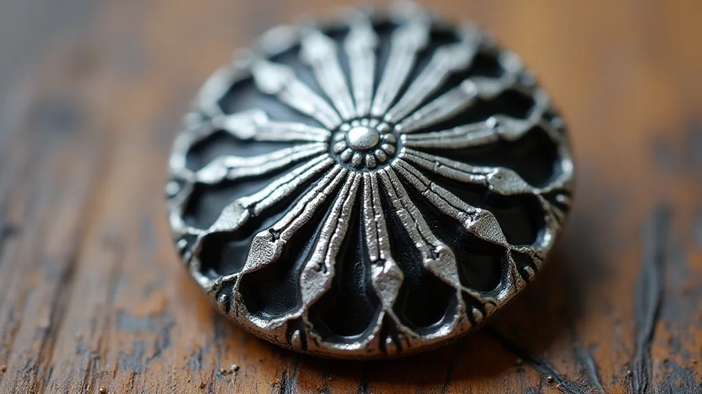 Art Deco Sunburst Button