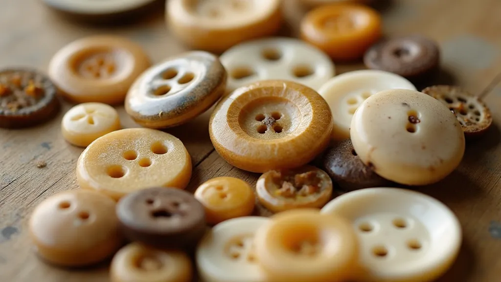 Collection of antique bone buttons