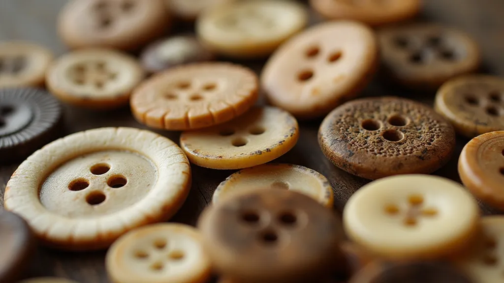 Antique bone buttons