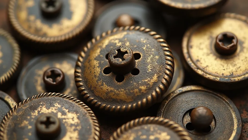 Collection of antique brass buttons