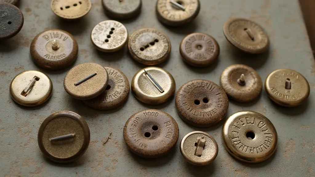 Collection of antique button back marks