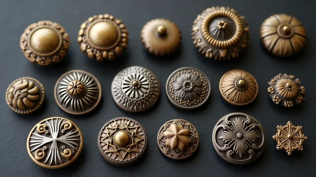 German antique metal buttons
