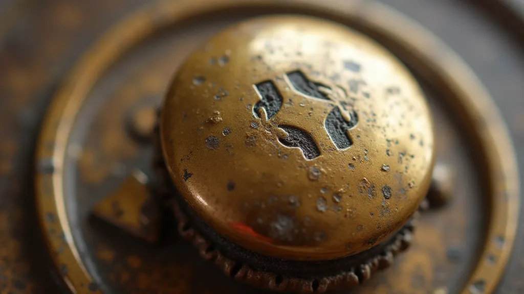 Antique button with maker's hallmark