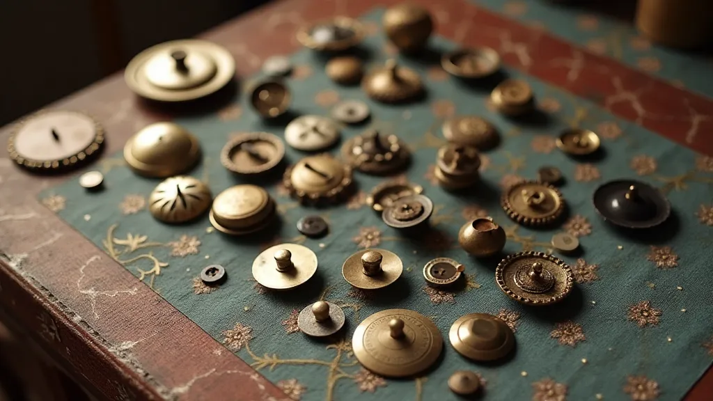Antique metal buttons