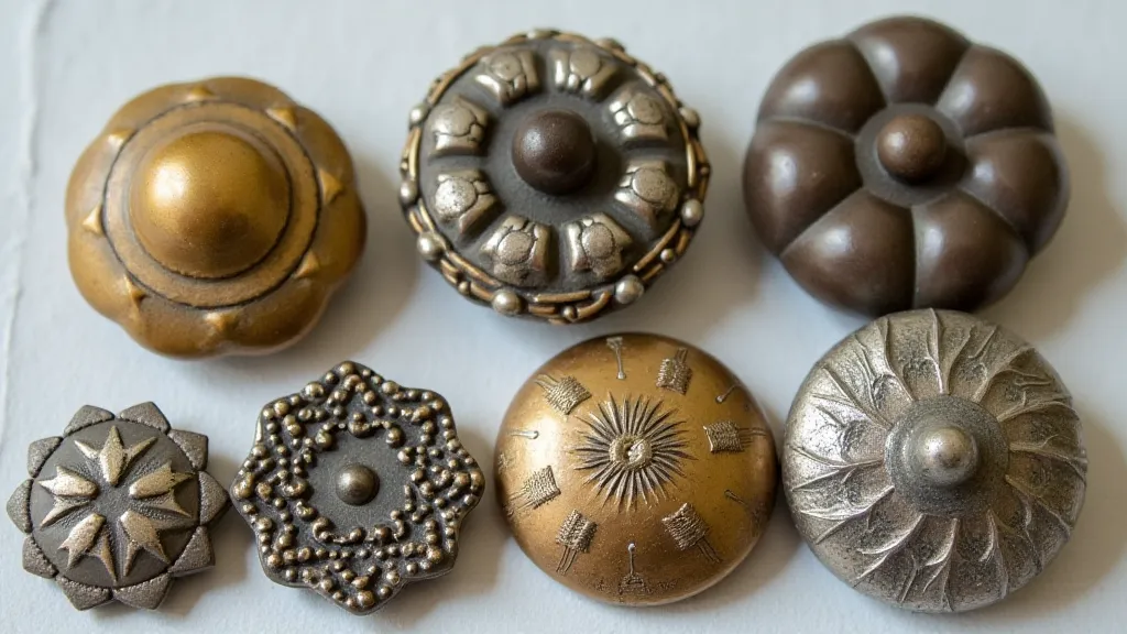 Antique military buttons of various designs and materials