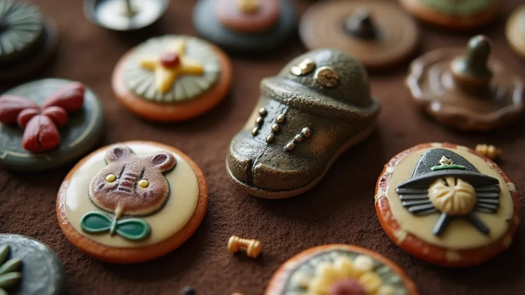 Antique novelty button collection