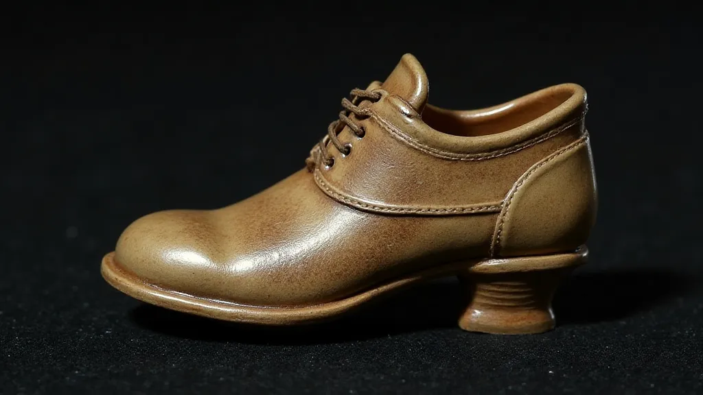 Antique button shaped like a shoe